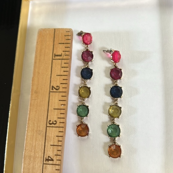 Rainbow gem stone earrings - Picture 3 of 3